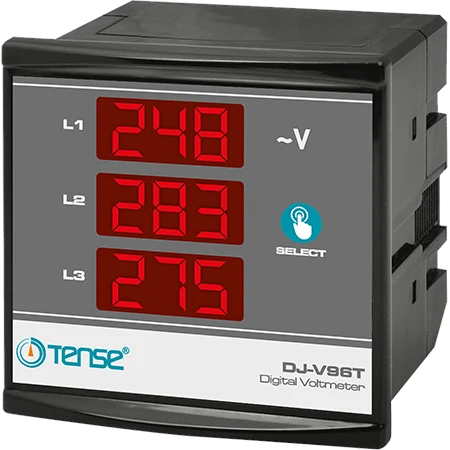 DJ-V96T Voltmetr panelový digitální třífázový vestavný pro AC