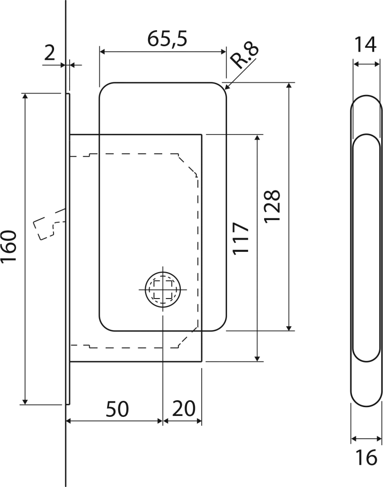 AGB - Set Sliding Doors Wave - HR PZ - Shells and Handles pro posuvné dveře
