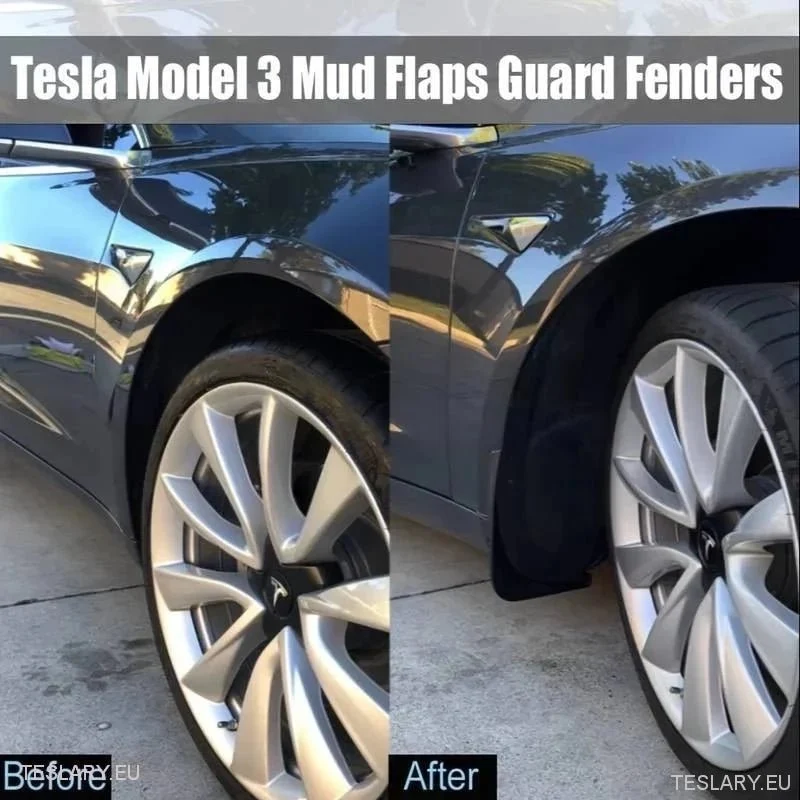 Tesla Model 3 Highland Charlout Fiber Style Mud Claps (4 kusy)