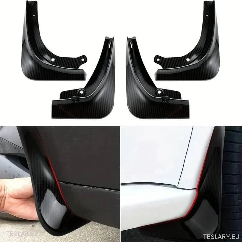 Tesla Model 3 Highland Charlout Fiber Style Mud Claps (4 kusy)