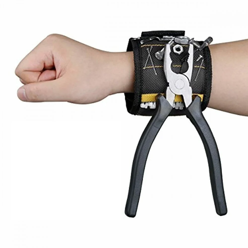 MYCARBON Magnetický Náramek na Zápěstí - Nástrojový Náramek pro Muže, s 15 Magnety