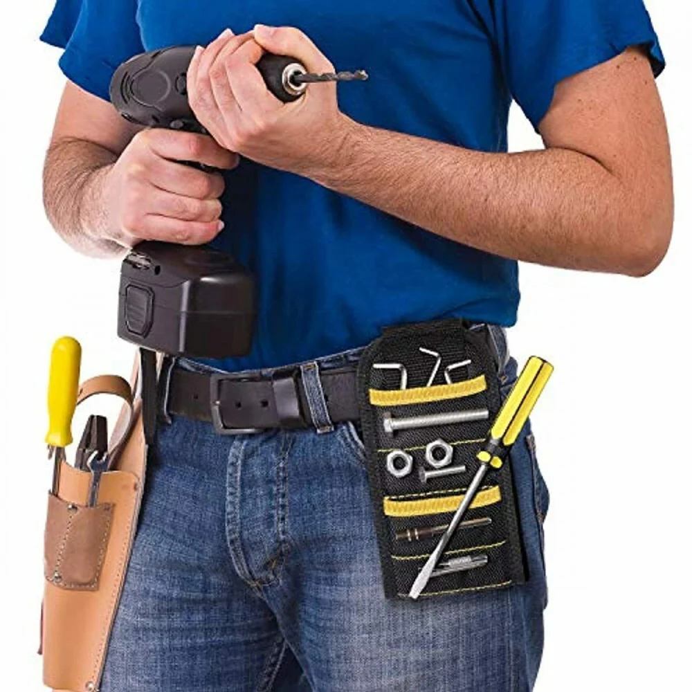 MYCARBON Magnetický Náramek na Zápěstí - Nástrojový Náramek pro Muže, s 15 Magnety