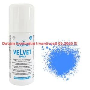 Barva ve spreji, sametový efekt modrý 100ml SLEVA