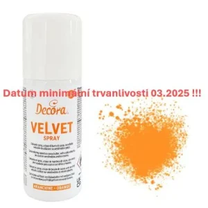 Barva ve spreji, sametový efekt oranžový 100ml SLEVA