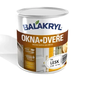 BALAKRYL OKNA DVEŘE vodou ředitelná akrylátová barva na dřevo
