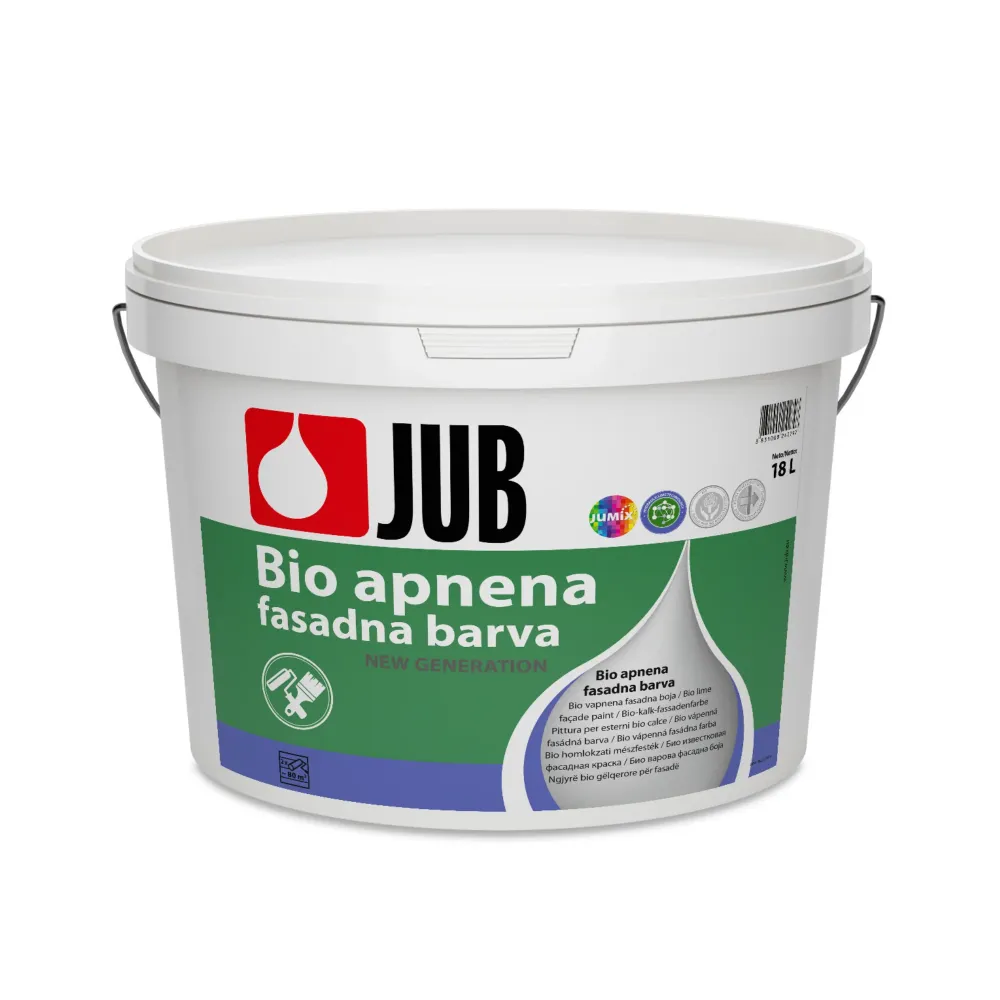 JUB BIO bílá vodou ředitelná vápenná fasádní barva