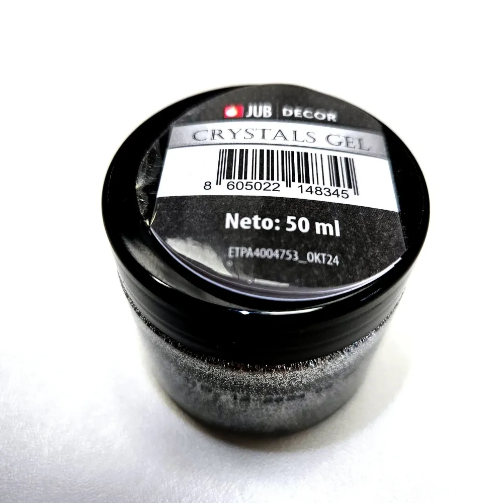 JUB DECOR Crystals stříbrné dekorativní třpytky do barvy v gelu