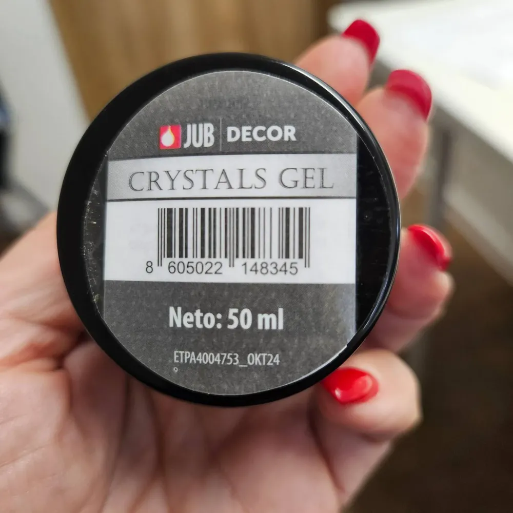 JUB DECOR Crystals stříbrné dekorativní třpytky do barvy v gelu