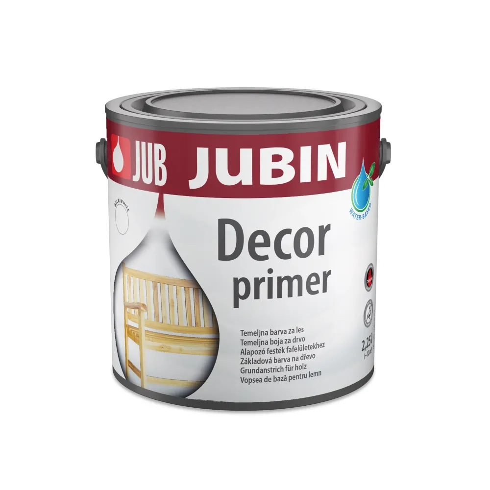 JUB JUBIN Decor Primer vodou rěditelná základní bílá barva na dřevo