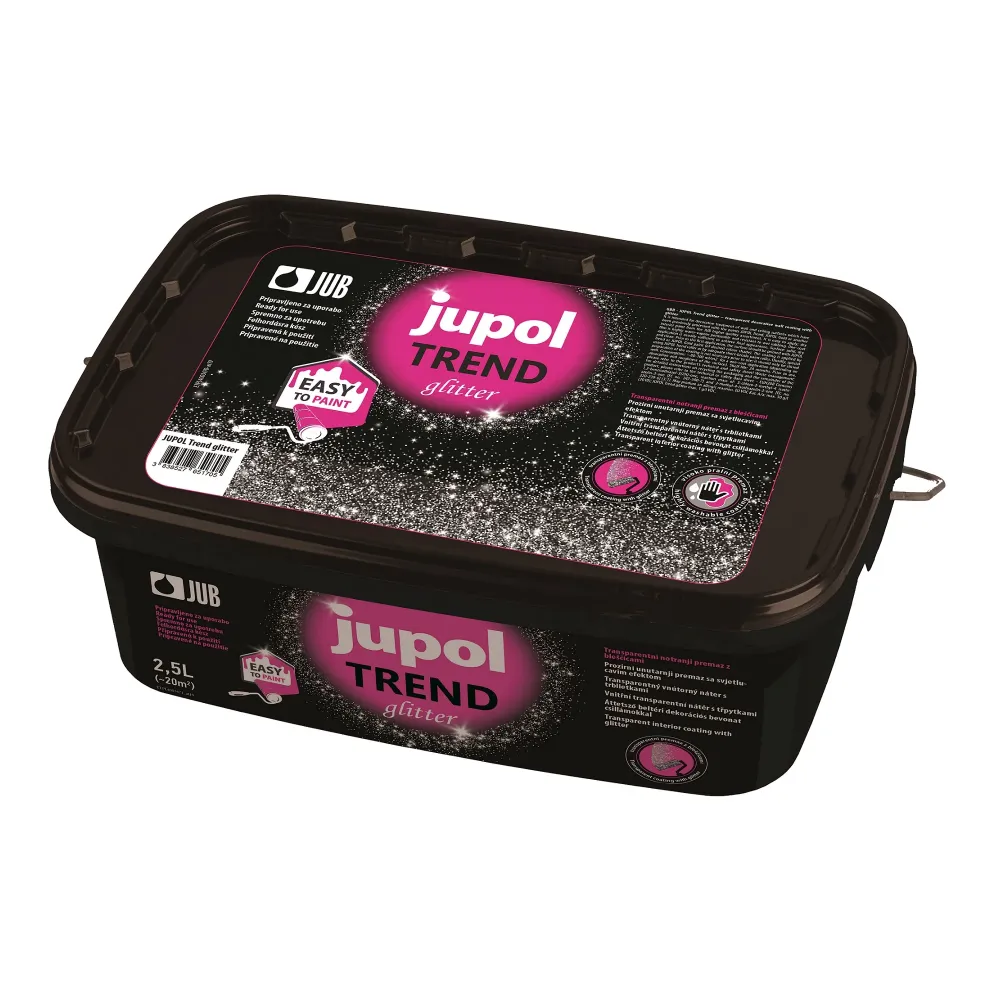 JUB JUPOL Trend glitter interiérová omyvatelná barva na stěny se třpytkami