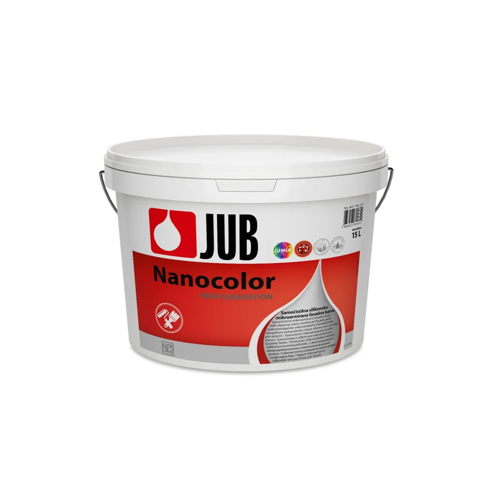 JUB NANOCOLOR samočisticí mikroarmovaná silikonová fasádní barva