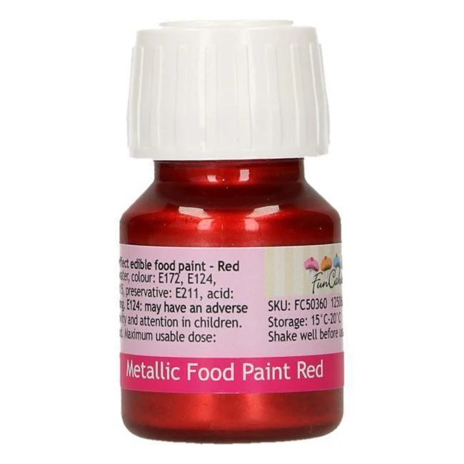 Metalická červená barva 30ml