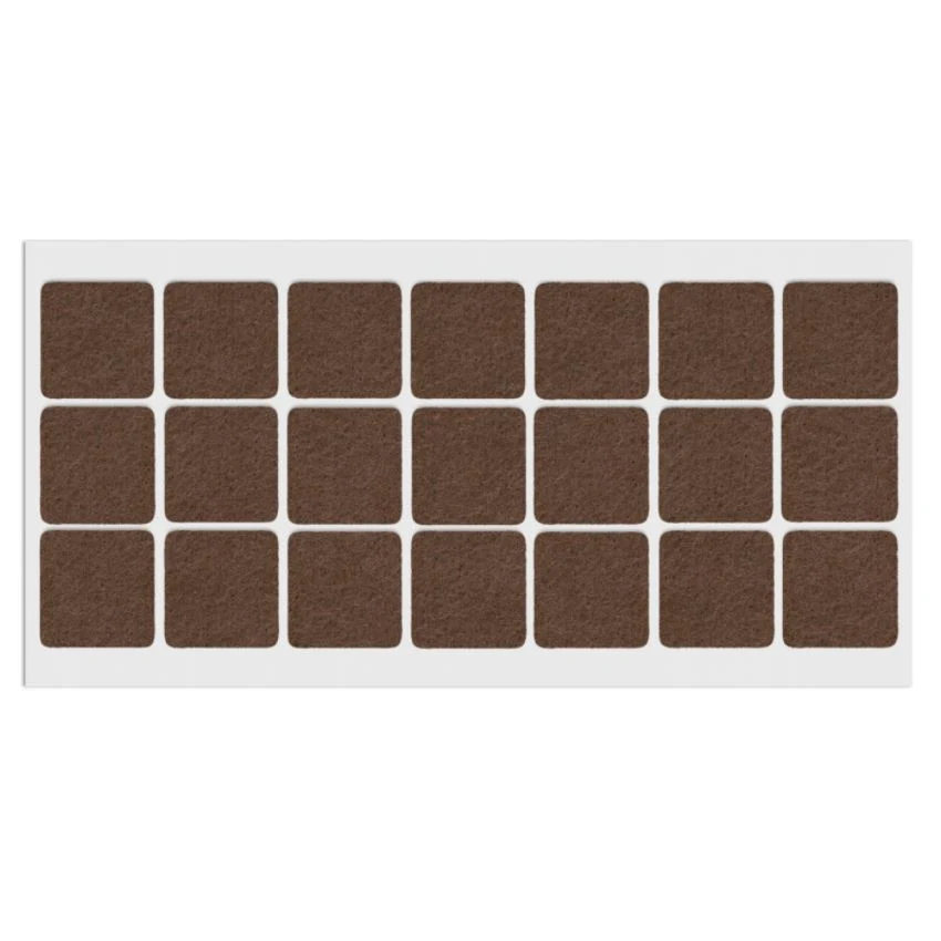 Samolepící filcová podložka 30x30mm hnědá