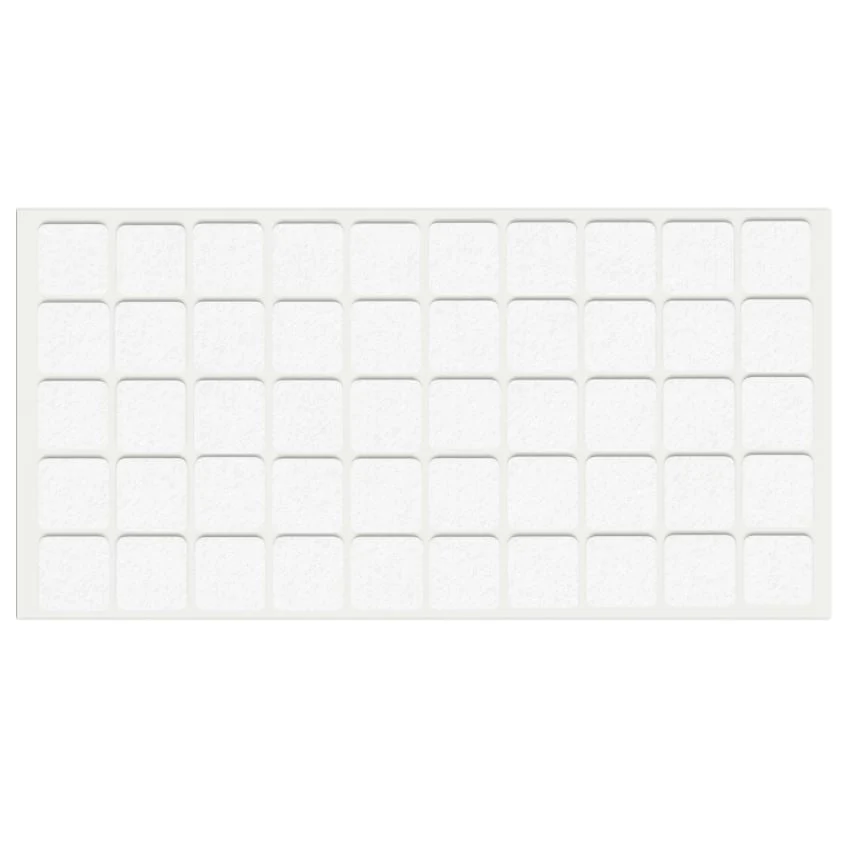 Samolepící filcová podložka 20x20mm bílá