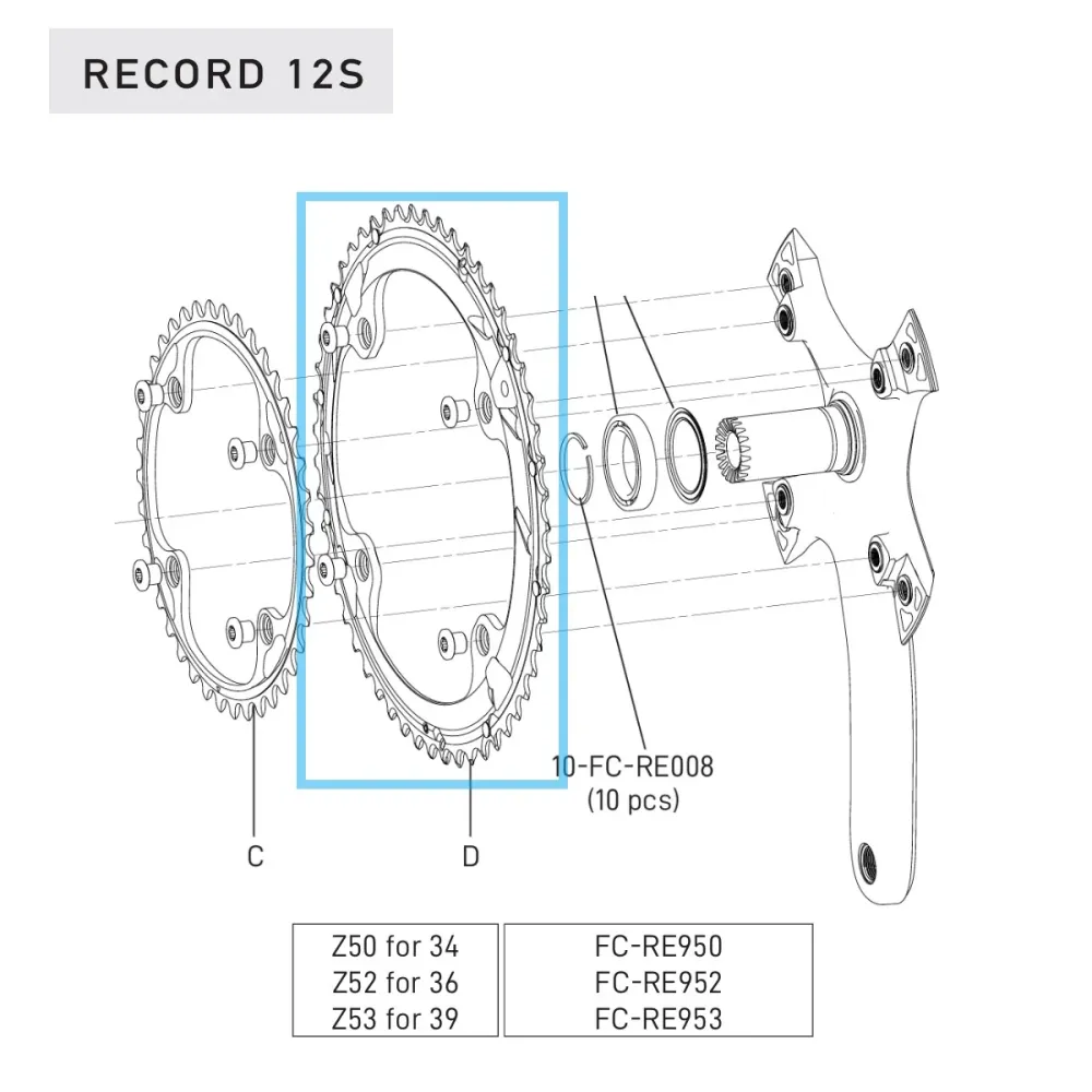 12V CAMPAGNOLO RECORD Venkovní zásobník