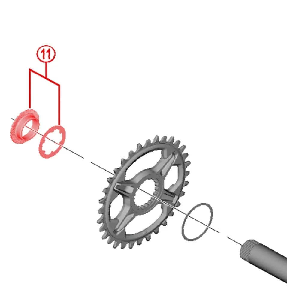12V SHIMANO XT FC-M8100 matice podložka klikové sady černá