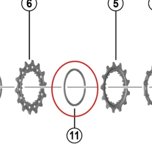 12V SHIMANO Rozpěrka kazety pro Dura Ace/Ultegra/105 1mm