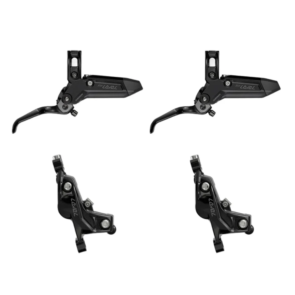 Pár 4pístkových brzd SRAM LEVEL SILVER STEALTH Black