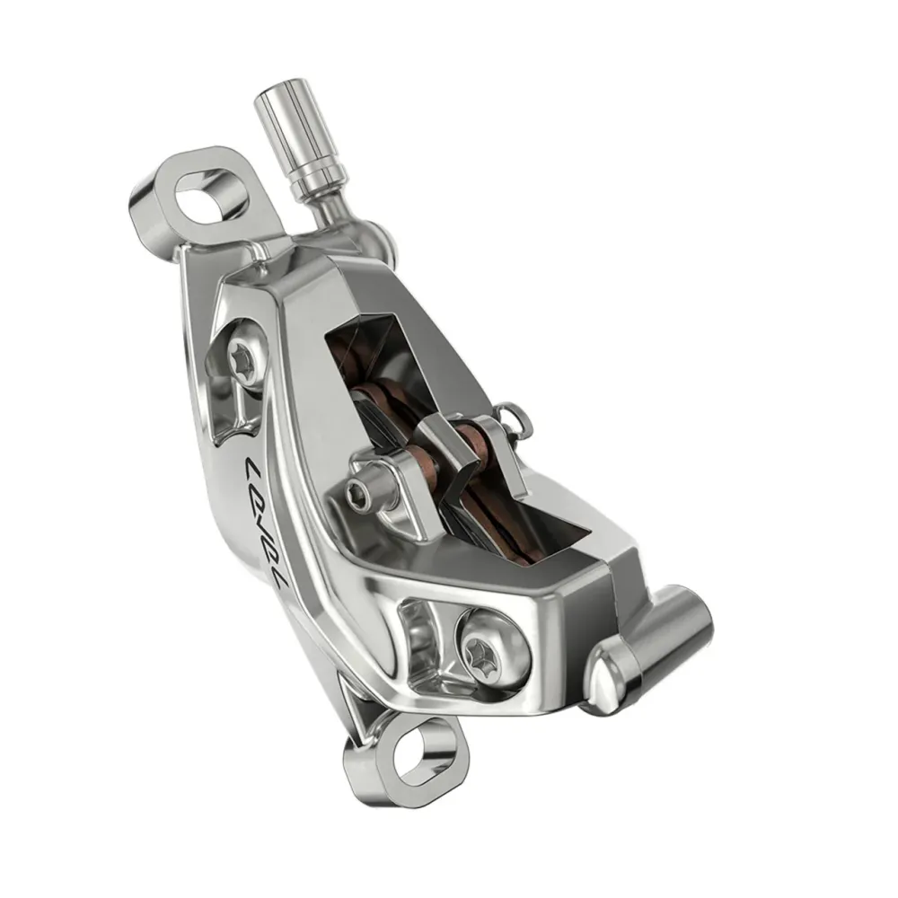 Pár 4pístkových brzd SRAM LEVEL ULTIMATE STEALTH Silver
