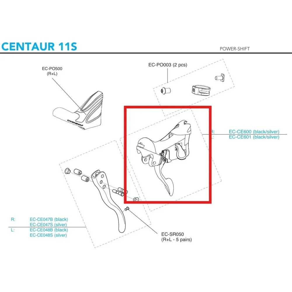 CAMPAGNOLO CENTAUR 11V Pravé tělo přehazovačky 2018 Ráfkové brzdy