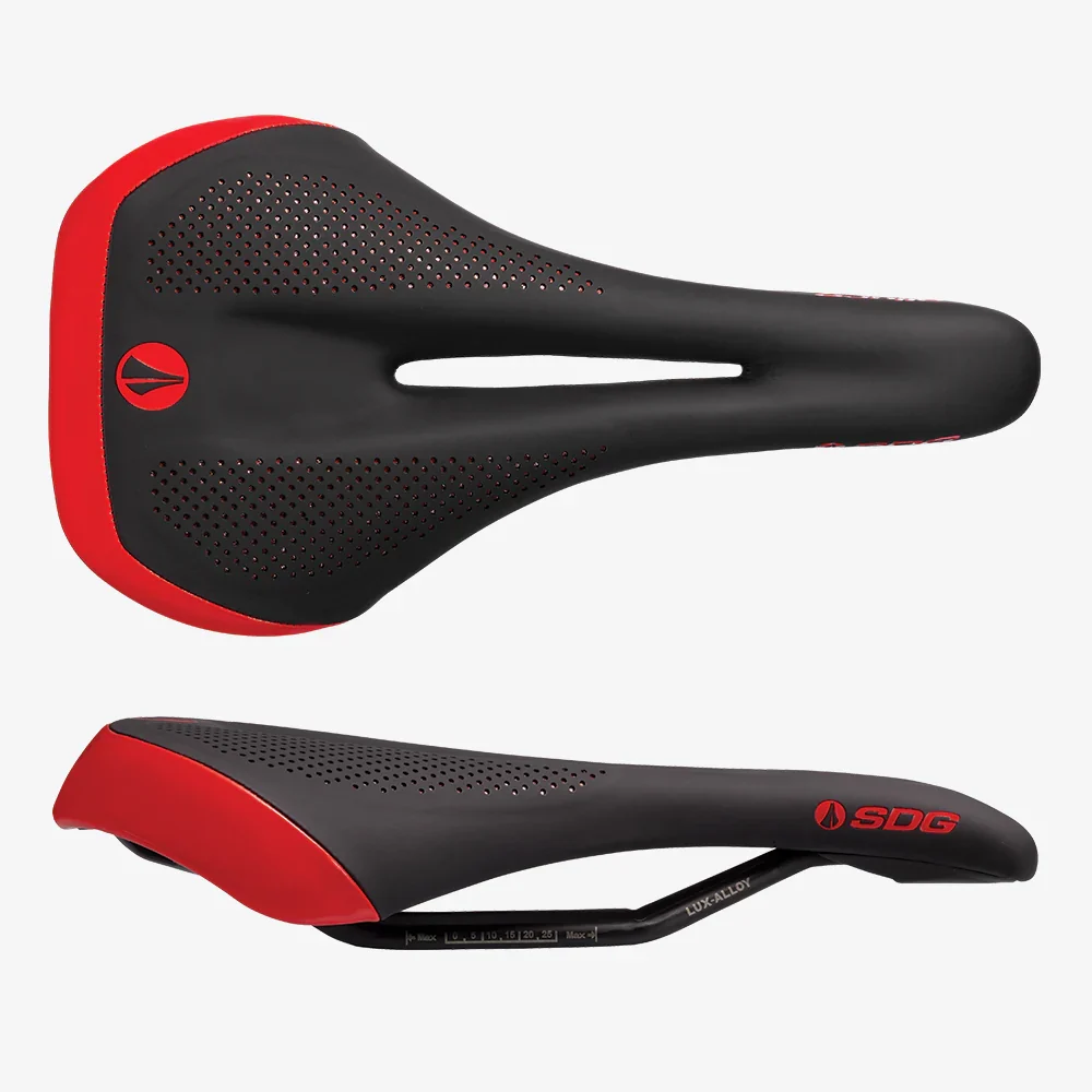 Dámské sedlo SDG ALLURE V2 Lux-Alloy Rails Black/Red