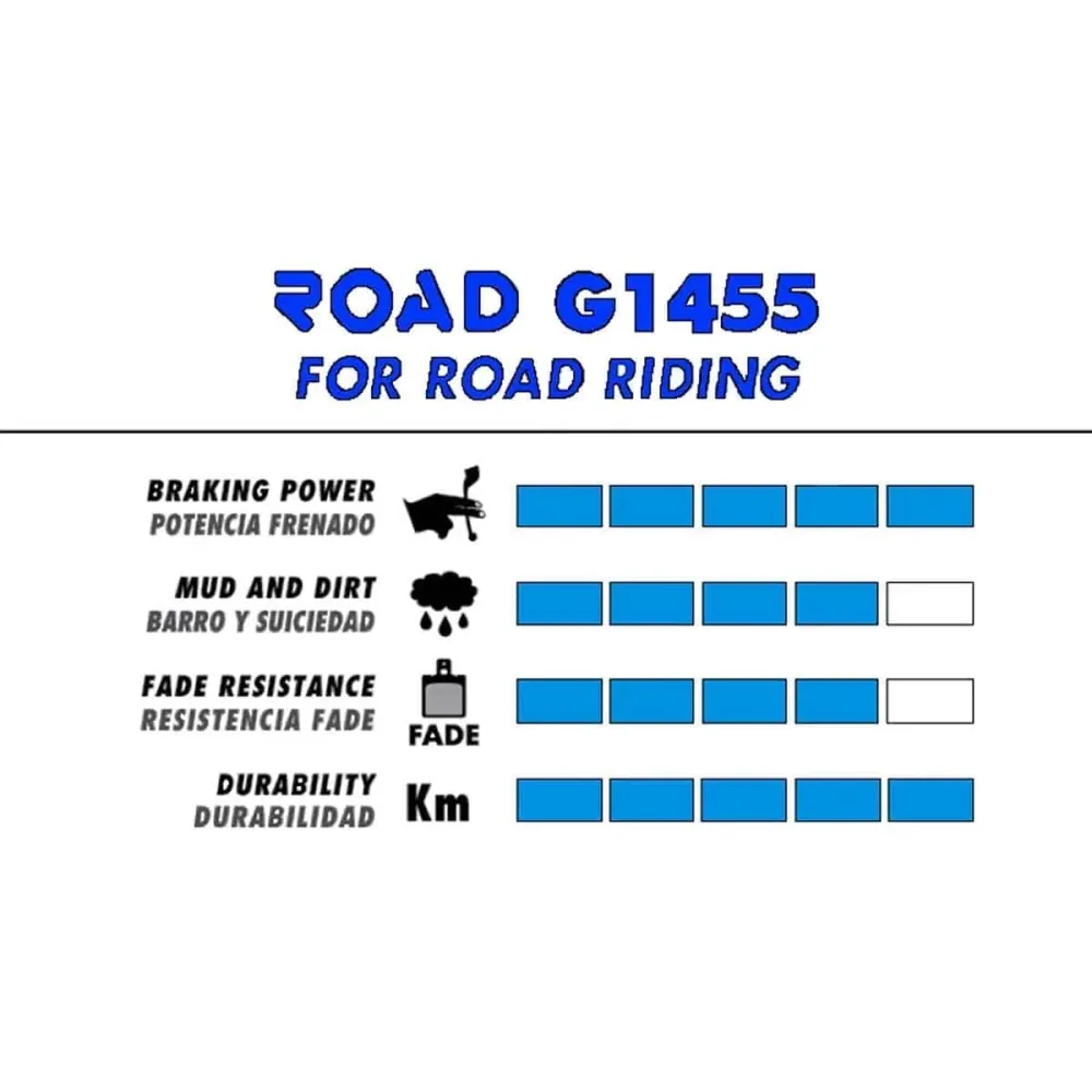 GALFER ROAD Shimano XTR (-2018)/XT (2014-)/BR-M615/BR-M7000/BR-M800 Polometalické brzdové destičky