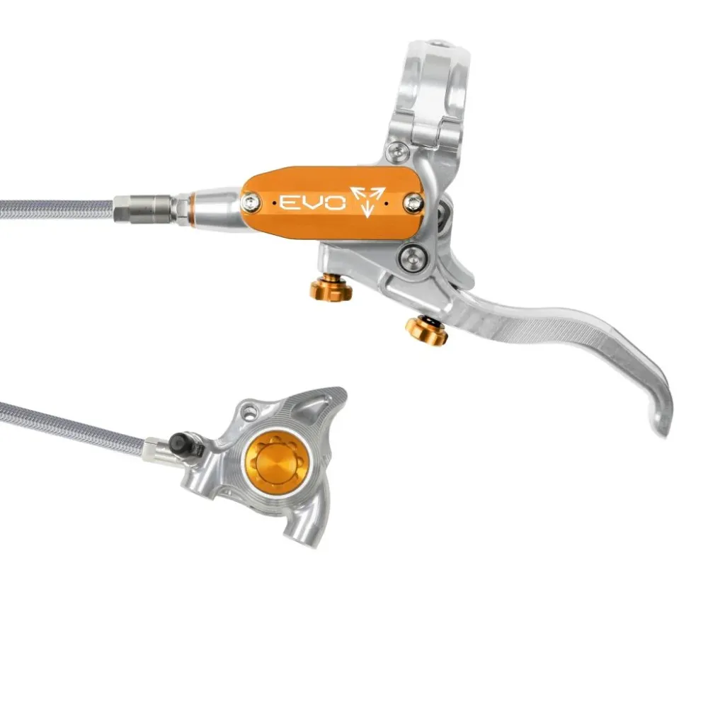 HOPE TECH 4 EVO X2 FM Aviation Přední brzda stříbrná/oranžová