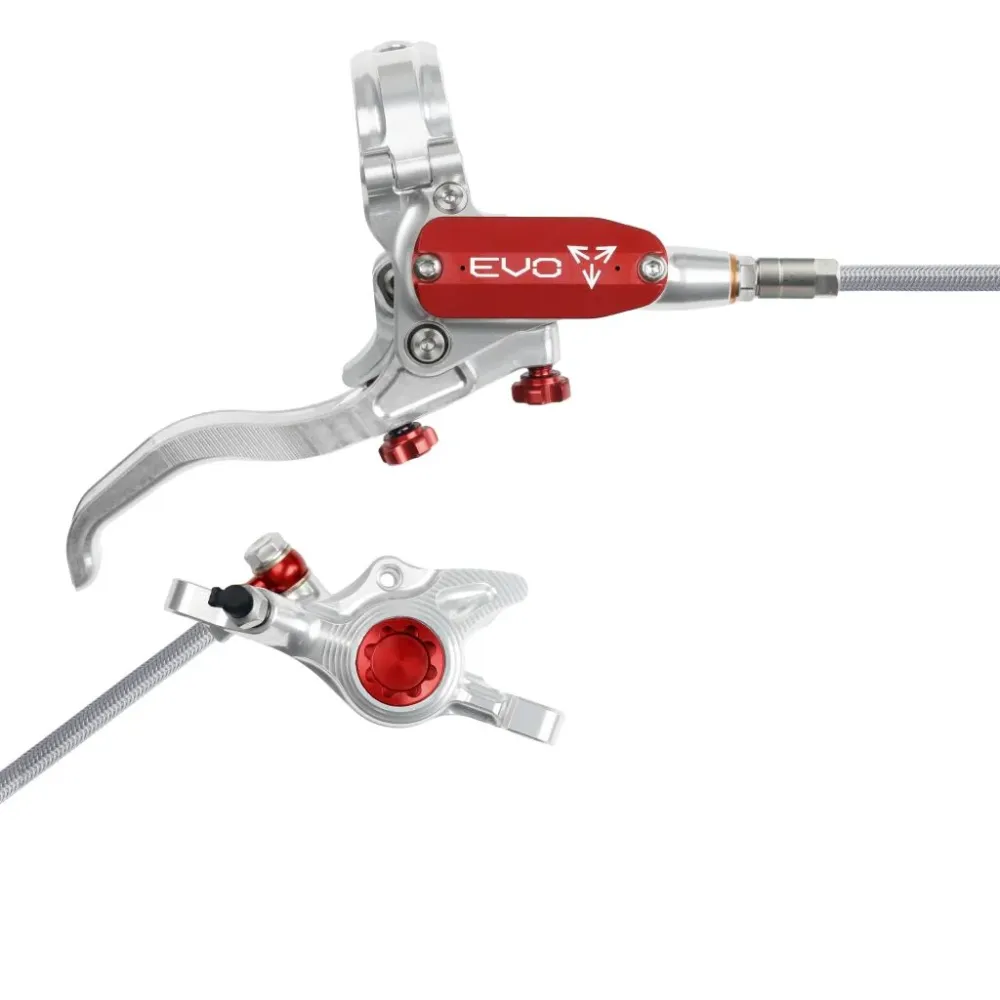 HOPE TECH 4 EVO X2 PM Aviation Zadní brzda stříbrná/červená