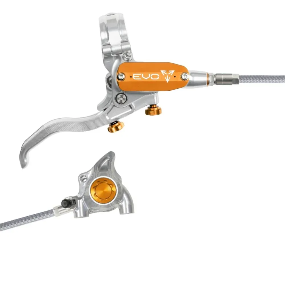HOPE TECH 4 EVO X2 FM Aviation Zadní brzda stříbrná/oranžová