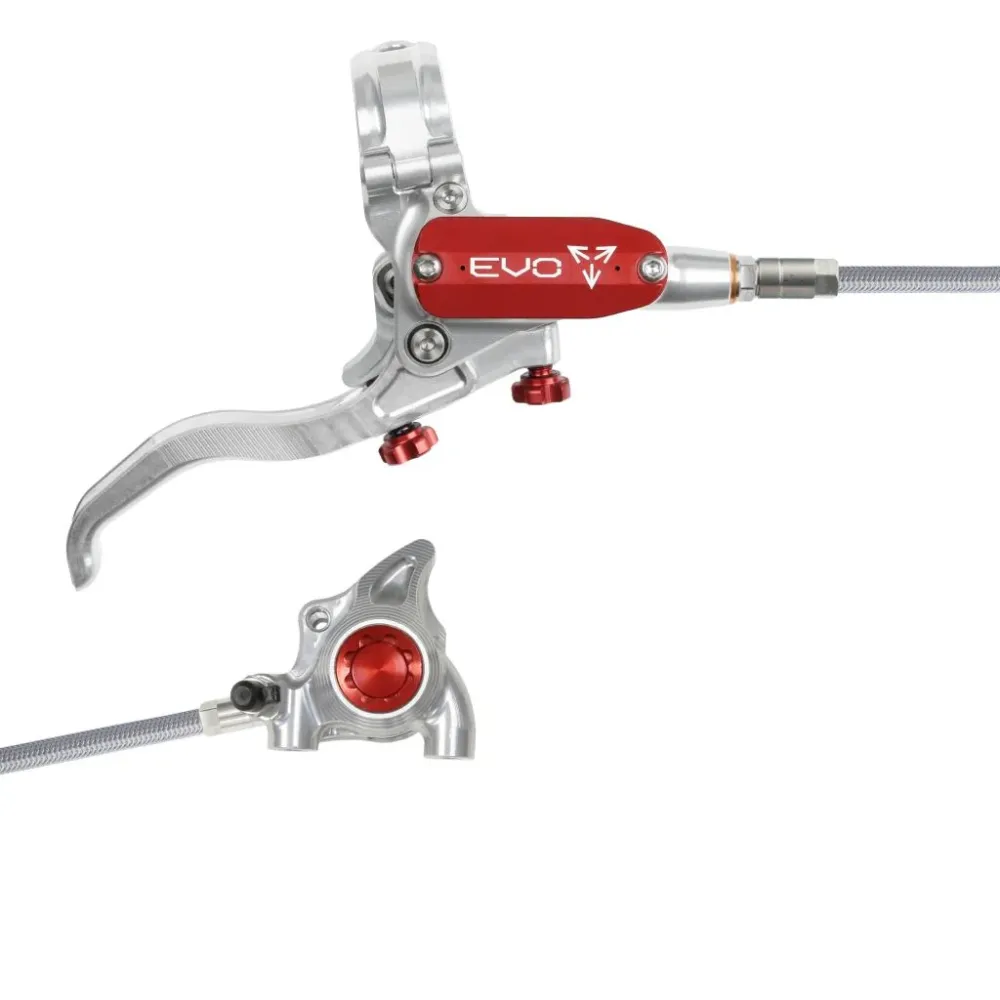 HOPE TECH 4 EVO X2 FM Aviation Zadní brzda stříbrná/červená
