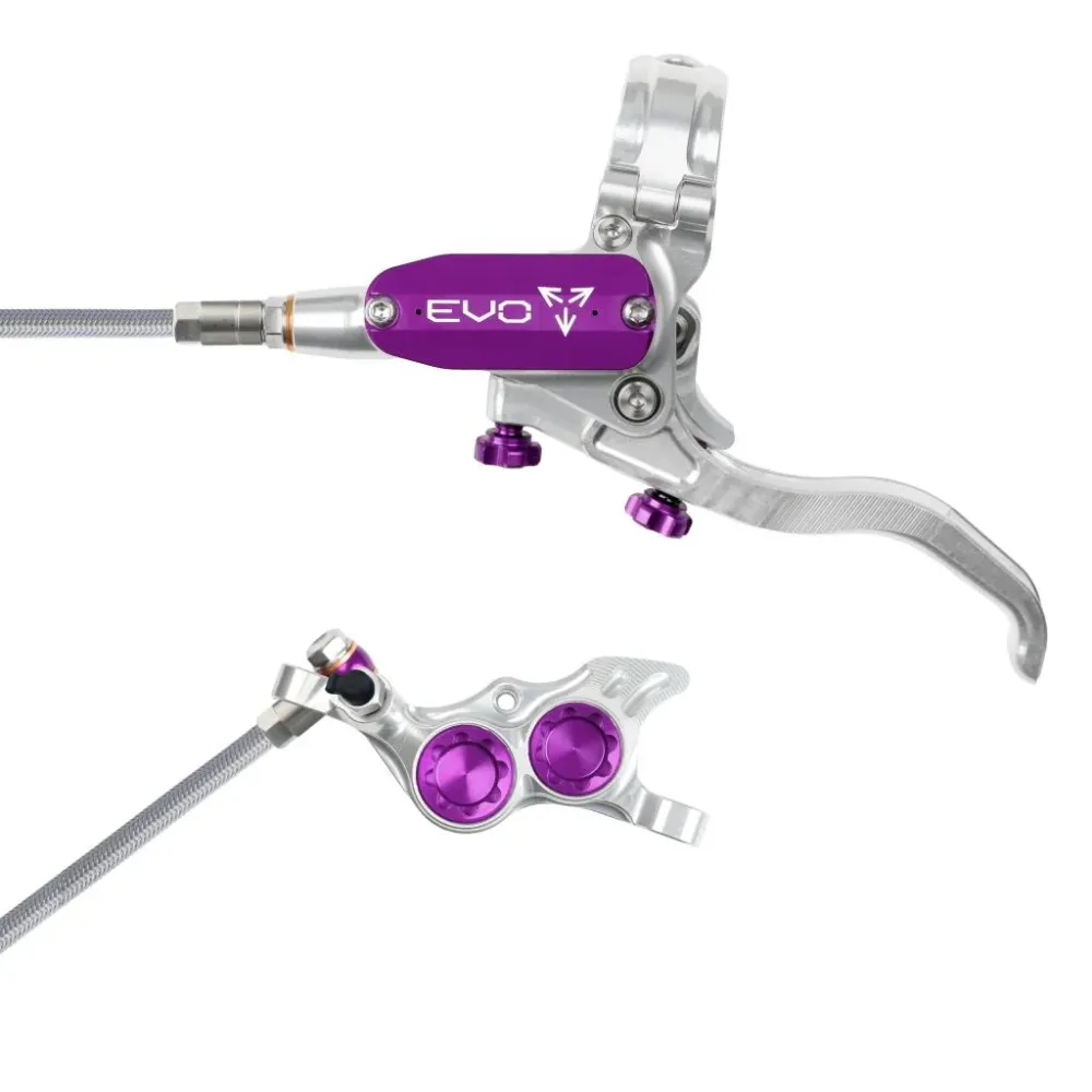 HOPE TECH 4 EVO TR4 Aviation Přední brzda stříbrná/fialová