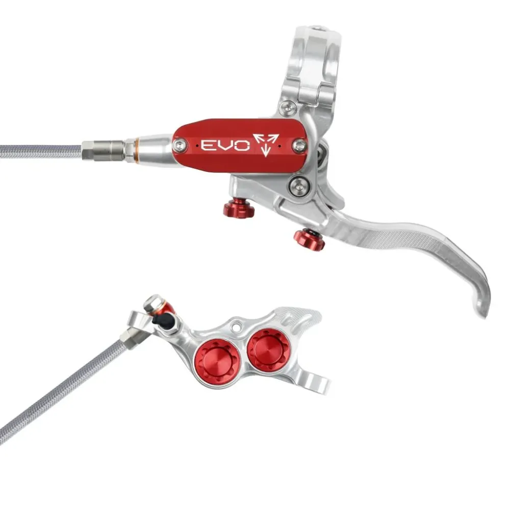 HOPE TECH 4 EVO TR4 Aviation Přední brzda stříbrná/červená
