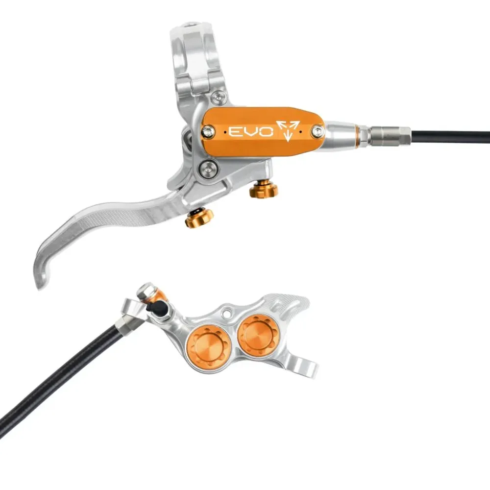 HOPE TECH 4 EVO TR4 Zadní brzda stříbrná/oranžová