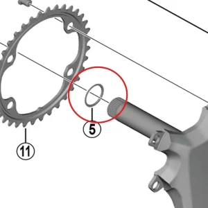 Kroužek pro klikovou sadu SHIMANO FC-R9200/8100