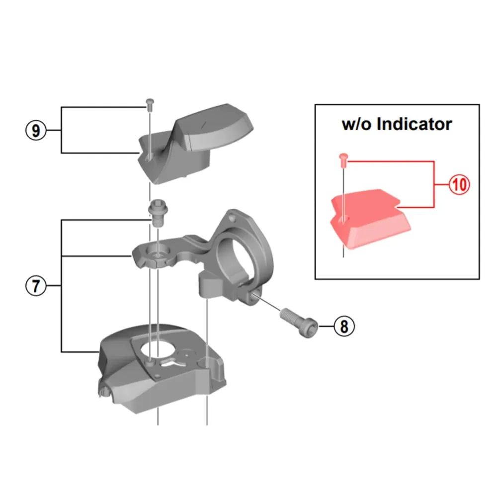 Kryt indikátoru řazení SHIMANO SLX M7000 rovný