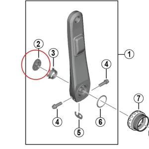 Kryt kliky SHIMANO pro klikovou sadu FC-R8100-P