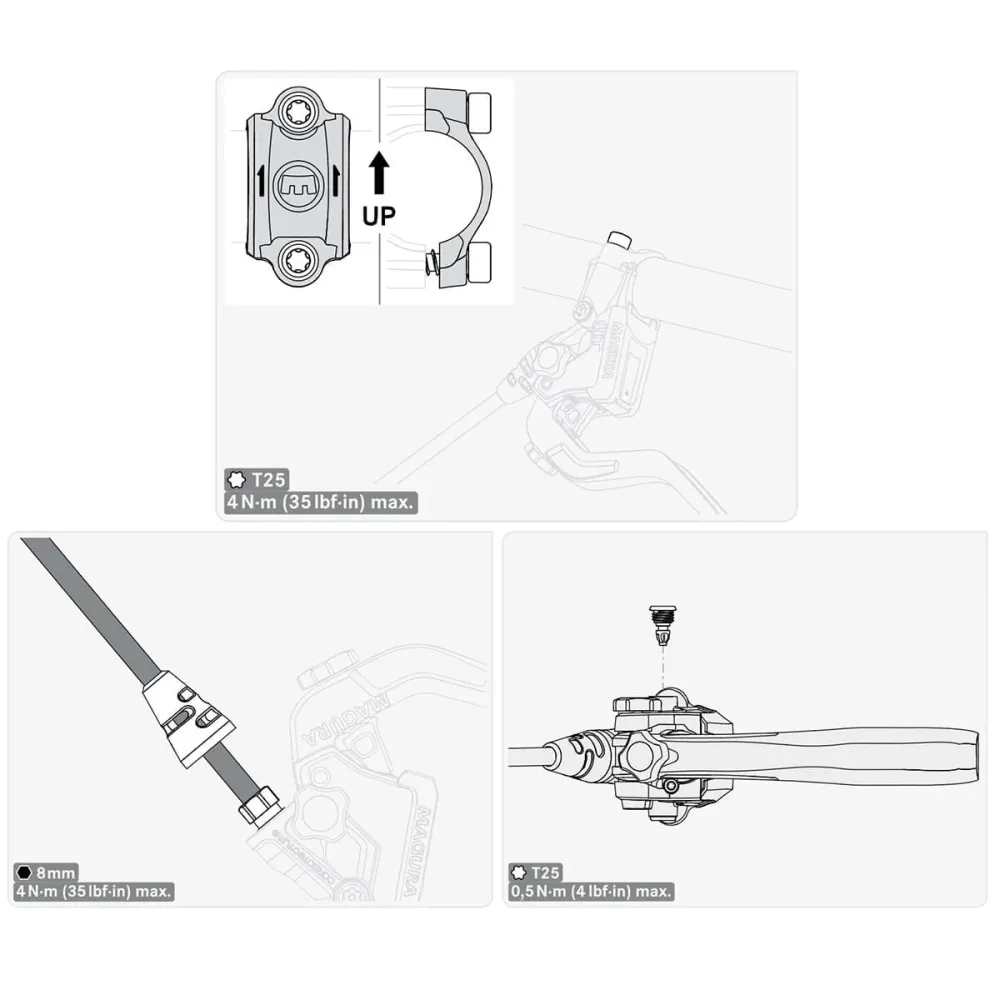 MAGURA MT4 FLATMOUNT přední nebo zadní brzda černá