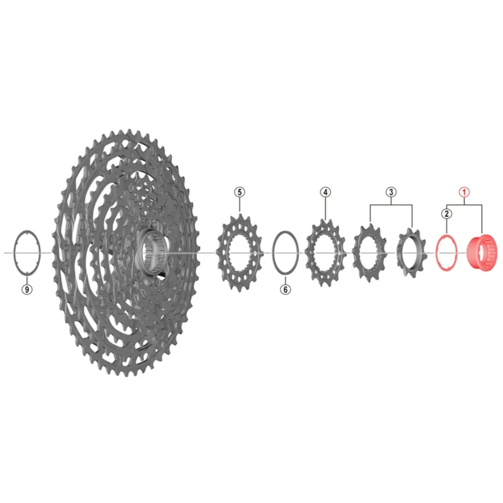 Matice rozpěrka pro kazetu SHIMANO XTR CS-M9100-12 #Y1X498010