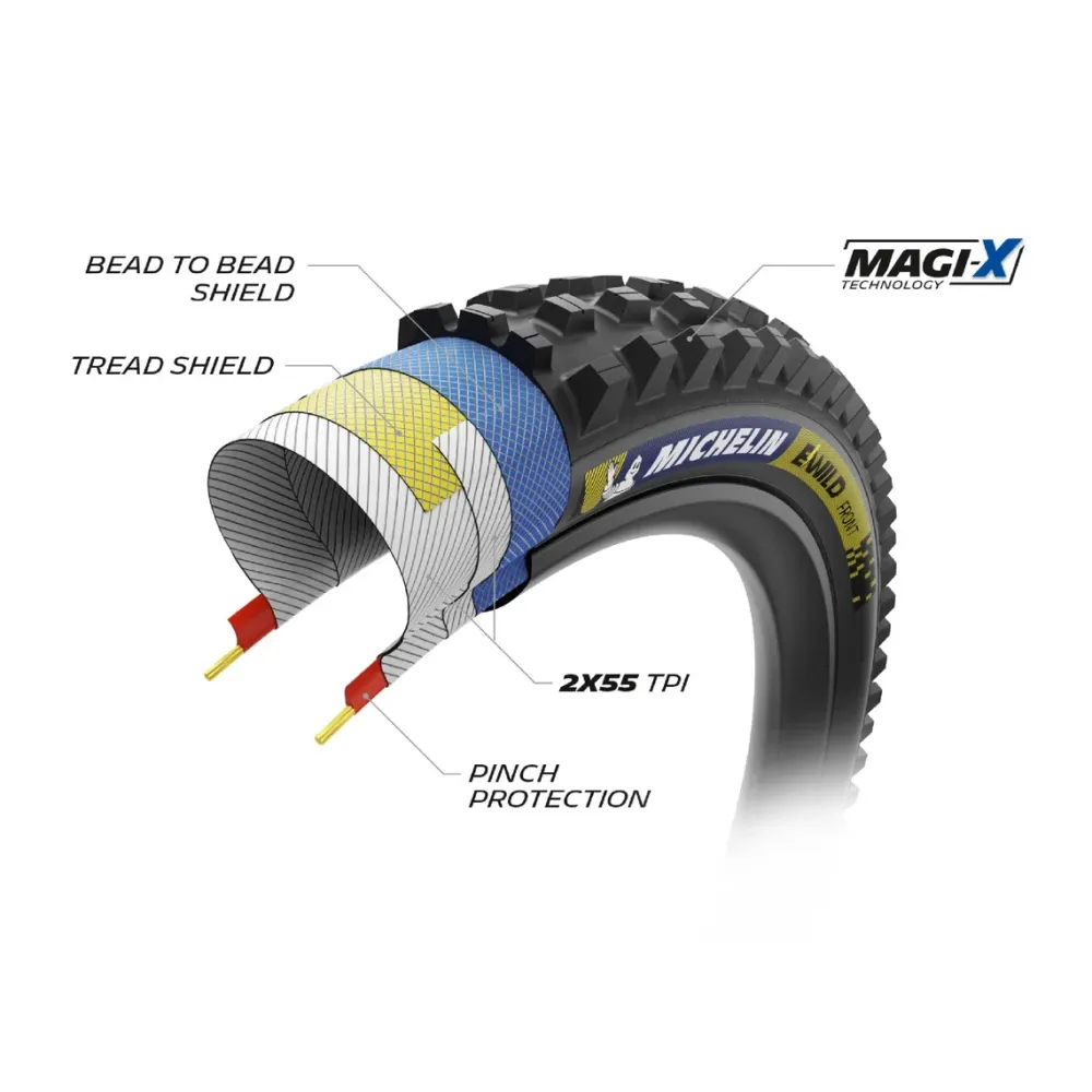 MICHELIN E-WILD FRONT Racing Line 29x2.60 Tubeless Ready Soft pneumatika