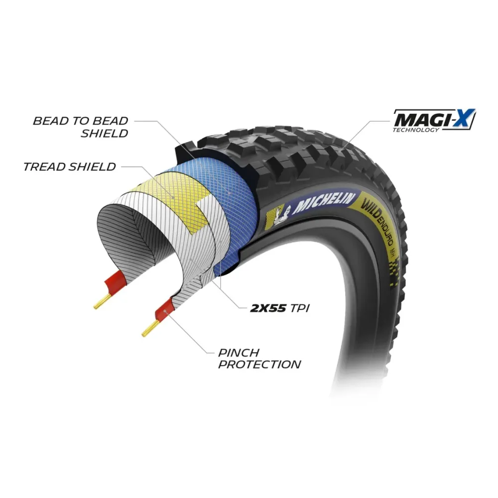 MICHELIN WILD ENDURO MS Racing Line 27.5x2.40 Měkká pneumatika připravená na bezdušový provoz