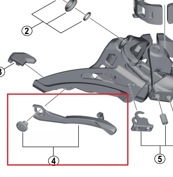 Přehazovačka vidlice SHIMANO FD-M9025/8025/8020