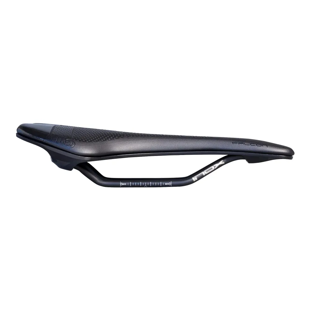 PRO FALCON GEL142mm sedlo nerezové kolejnice černé