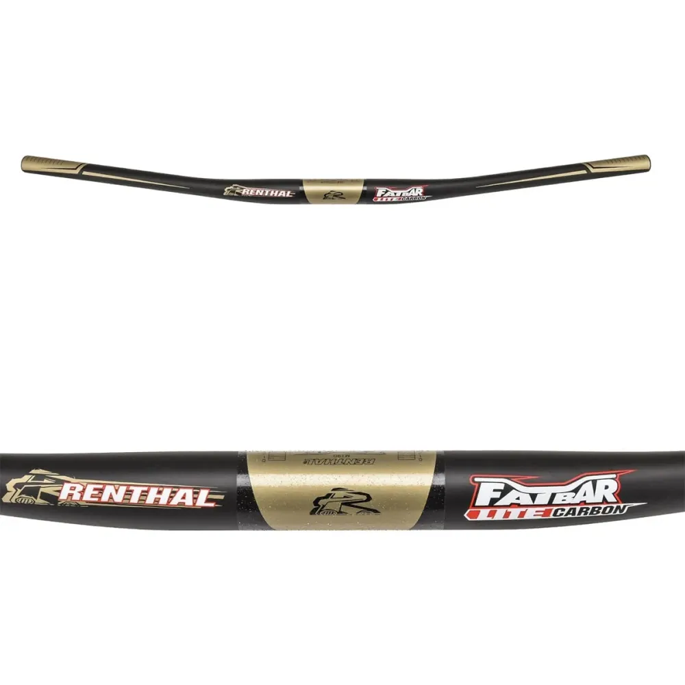RENTHAL FATBAR LITE Carbon Rise Flat Hanger 780mm Black