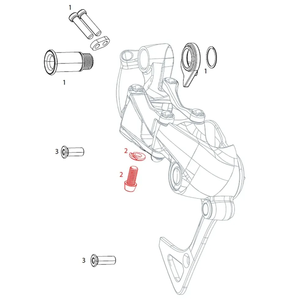 Šroub lanka zadního přehazovače SRAM GX 1x11V #11.7518.057.000