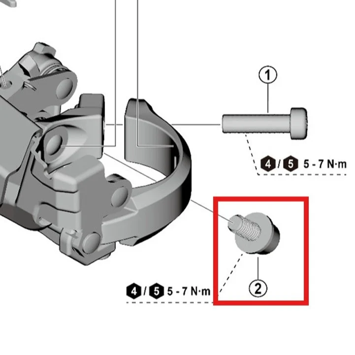 Šroub pro upevnění kabelu SHIMANO FD-U8010/U6010 (M5x9,2)