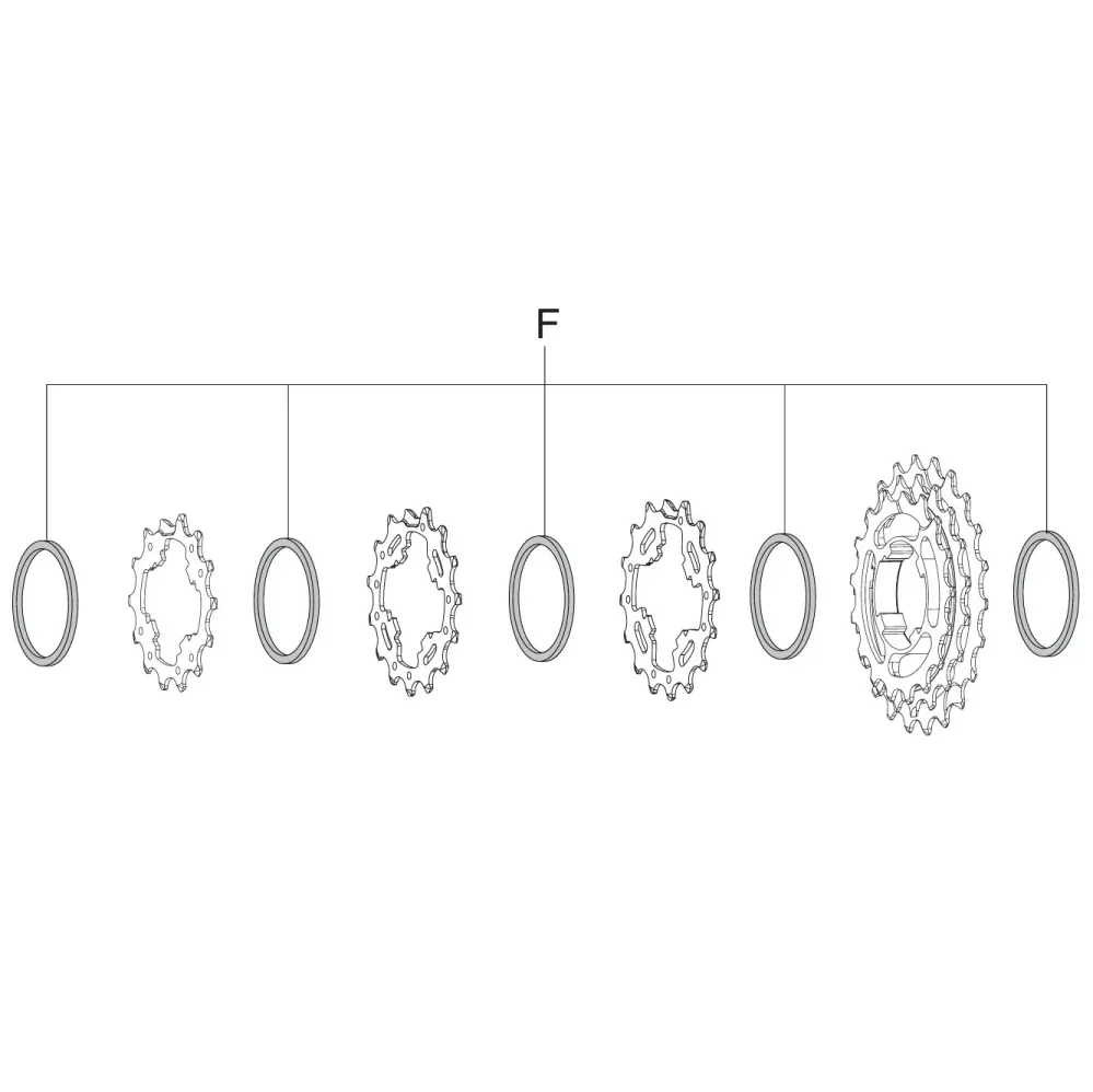 Rozpěrka kazety CAMPAGNOLO 12V 2mm (x5)