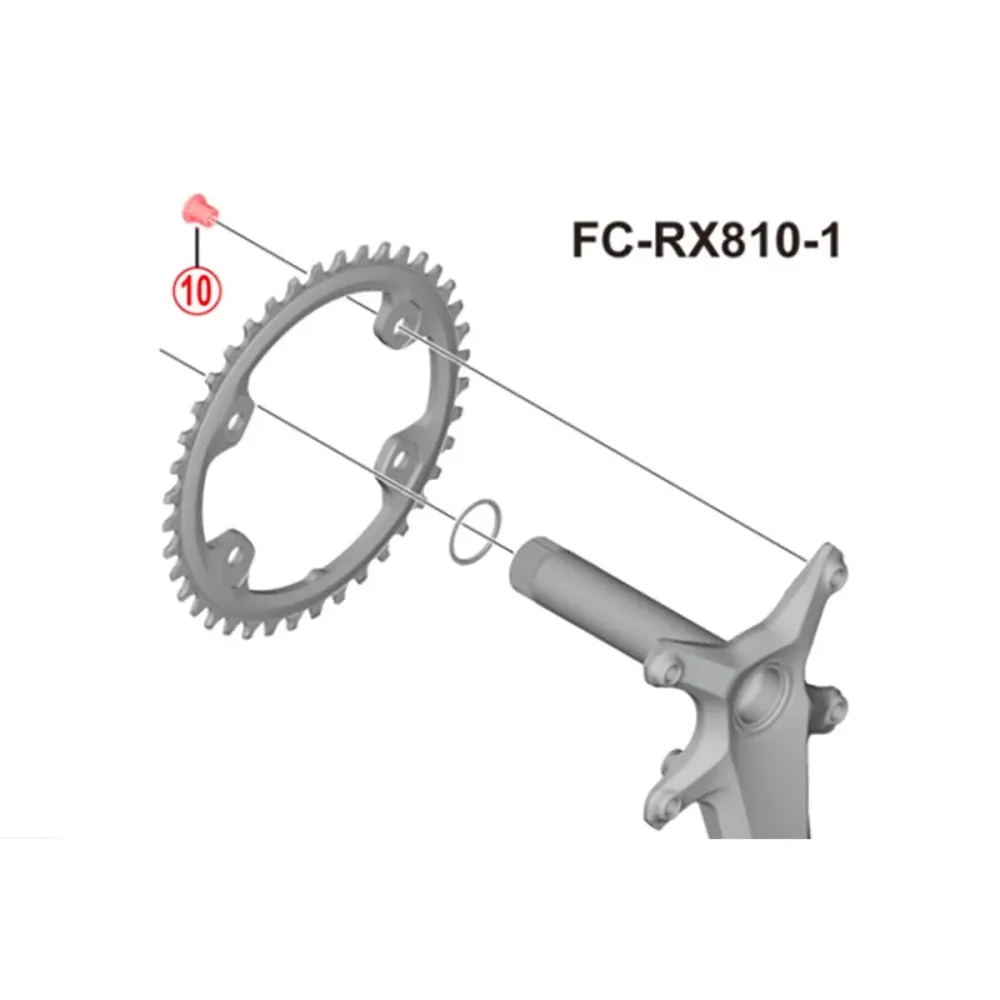 Sada 4 šroubů řetězového kroužku pro klikovou sadu SHIMANO GRX FC-RX810