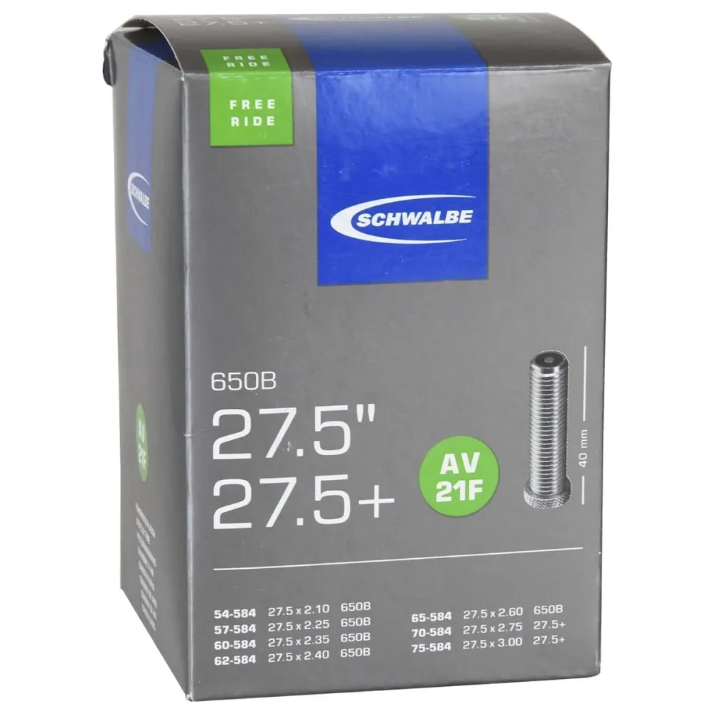 SCHWALBE EXTRA LIGHT AV 21F FREERIDE duše 27.5x2.10/3.00 Butyl Schrader 40 mm