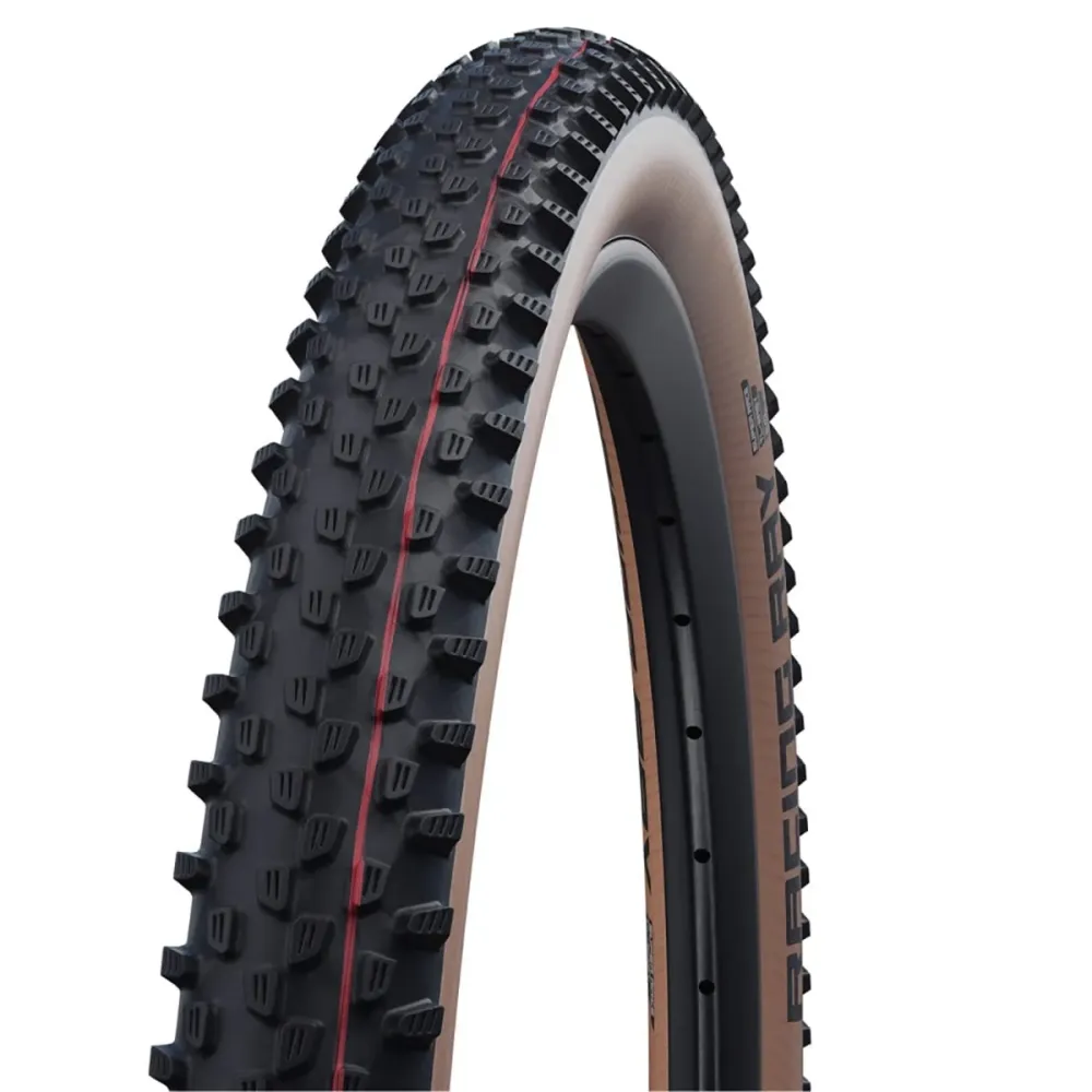 SCHWALBE RACING RAY 29x2.25 ADDIX SPEED SUPERRACE Tubeless Ready Soft Black/Brown pneumatika