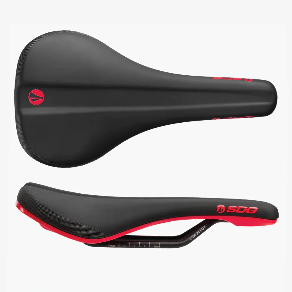 SDG Bell V3 Rails Lux Alloy Sedlo černá/červená